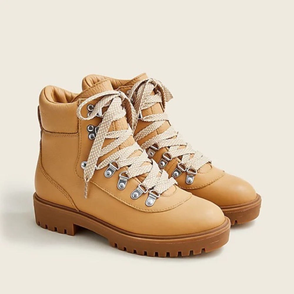 J.Crew Lightweight leather Nordic boots BB383